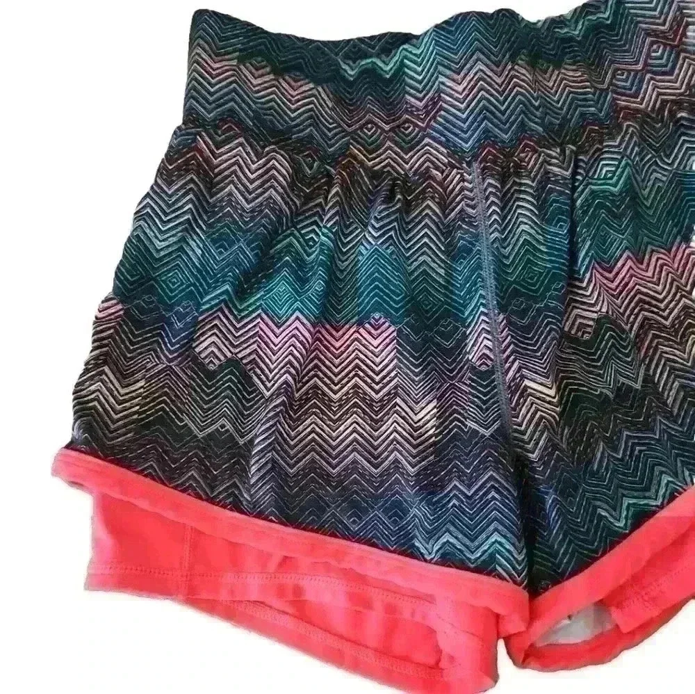 Fabletics Womens Olesia Colorful Geometric Print Running Athletic Short S